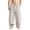 #04 White 【Mix, Match & Rotate: Stock Up on Daily Colors】, variant on Casual Hemp Blend Linen Feel Pants for Men, Elastic Waist Drawstring Straight Leg, Breathable Lightweight Loose Fit Trousers, Summer Daily Beach Vacation Joggers, Outdoor