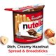 thumbnail image 2 of & GO! Bulk 12 Pack, Hazelnut and Cocoa Spread with Breadsticks, Stocking Stuffers, Snack Cups, 1.8 oz Each​, 2 of 5