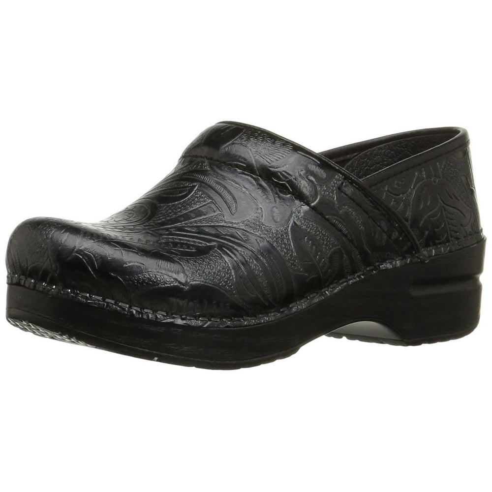 brown tooled dansko clogs