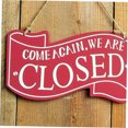 Open Sign Close. Sign HONITANO Lightweight Portable Red Wooden Open and Closed Sign for Cafe ...