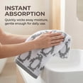 thumbnail image 4 of Unique Bargains Cotton Cute Cartoon Jacquard Soft Hand Towel Grey 29" x 13", 4 of 6
