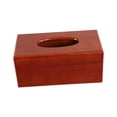 thumbnail image 4 of Caja de papel de seda con tapa de madera, moderna, rectangular, multiusos, para almacenamiento facial rojo, 4 of 9