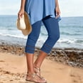 thumbnail image 4 of Guluxicc Women's Cropped Pants Elastic Waist Relaxed Summer Casual Capris for Everyday Wear, 4 of 9
