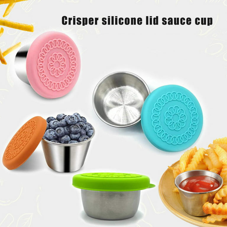 Leak Proof Dipping Sauce Cups Salad Condiment Containers with Lids