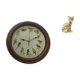 thumbnail image 1 of Reloj de pared con forma de pájaro cantor, despertador decorativo, figurita de gato, escultura artística, adorno de cerámica para el hogar, ideal para, 1 of 7