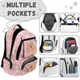 thumbnail image 3 of KUIFORTI Capybara Strawberry 4Pcs Elementary Girls Backpack Set, Cute Kids School Bag with Lunch Box for Back to School, Bookbag with Pencil Case Water Bottle Sleeve, 3 of 6