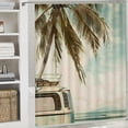 thumbnail image 6 of Orinice Palm Tree Bathroom Decor Set with Hooks, Colorful Luxurious Graphic Print Polyester Fabric Shower Curtain Set, 100% Polyester Washable Shower Curtain 60x72, 6 of 7
