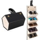 thumbnail image 1 of Estuche para gafas con compartimentos, estuche para guardar gafas de sol, estuche plegable, organizador portátil para gafas para hombres y mujeres (negro), 1 of 5