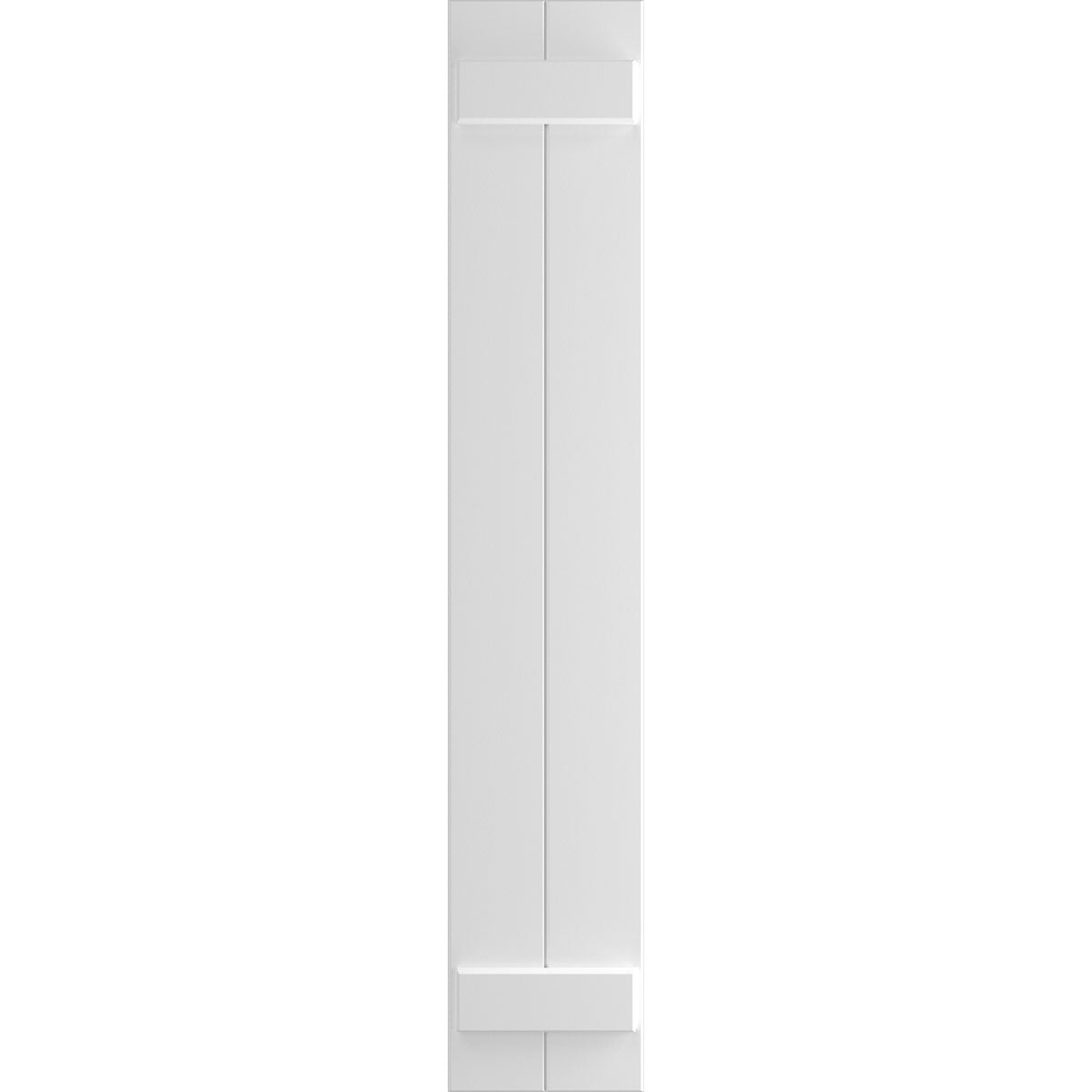 Ekena Millwork 10 3/4"W x 66"H True Fit PVC Two Board Joined Board-n-Batten Shutters, Unfinished (Per Pair - Hardware Not Included)