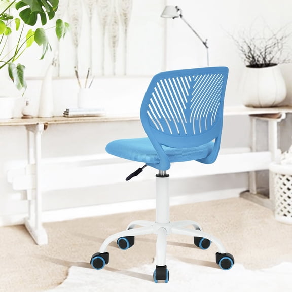 Homy Casa Carnation PP Backrest Office Chair - Height Adjustable Swivel Desk Chair, Blue