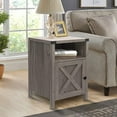 thumbnail image 6 of PetFurnishn Farmhouse End Table, Side Table, Nightstang, End Table with Barn Door and Shelf, Rustic Modern Bed Night Stand for Bedroom, Living Room-1-Gray Wash, 6 of 7