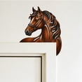 thumbnail image 2 of Wooden Horse Door Topper,Rustic Lying Craft Wall Art Decor | Hanging Brown Door Frame Farmhouse Ornament,Unique Gift for Horse Lovers Cute Shelf Topper Home Decoration, 2 of 7