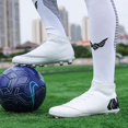 thumbnail image 6 of Runan unisex fashion womens high top lightweight soccer cleats mens classic football boots shoes, 6 of 8