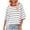 Gray, variant on Alkepwun Women Oversized Striped Color Block Short Sleeve Crew Neck T-Shirts Casual Loose Pullover Tops Summer Tee Shirt
