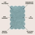 thumbnail image 4 of JONATHAN Y SHAPES 6 x 9 Area Rug, Alice Cottage Two-Tone Scalloped - Turquoise/Cream, SHP103D-6, 4 of 8