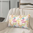 thumbnail image 5 of Pofeuu Retro Colorful Butterfly Print Polyester Microfiber Plush Pillowcases, Super Soft and Cozy Pillow Case Covers with Envelop Closure（Pillow core not included）-14"x20", 5 of 6