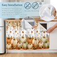 thumbnail image 4 of Fall Pumpkins Sink Skirt for Bathroom, Self-Adhesive Under Sink Curtain, Thanksgiving Harvest Eucalyptus Maple Leaf Hide Pipes & Storage Fabric Cabinet Skirt Cover for Kitchen Laundry 32"x55", 4 of 8