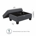 thumbnail image 5 of Bush Furniture Flare Storage Ottoman in Dark Gray Microsuede, 5 of 5