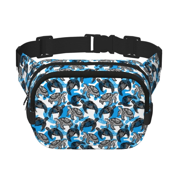 Balery Sea Animal Mochila Cinturón para Mujeres y Hombres, Bolsa de Cintura Impermeable de Doble Capa con Correa