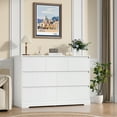 thumbnail image 5 of Homfa 7 Drawer Double Dresser, 47.2"W Contemporary Wood Chest of Drawer Storage Cabinet for Bedroom Living Room, White, 5 of 7