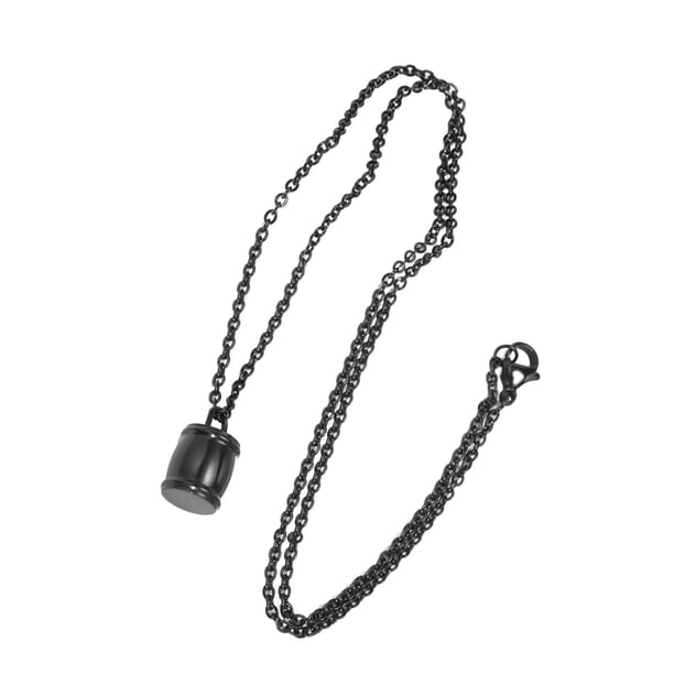 Collar colgante de cremación Hugo acero inoxidable negro