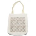 thumbnail image 1 of Asian Tote Bag, Oriental Checkered Pattern Grid Style Patchwork Design Mosaic Ornamental Design, Cloth Linen Reusable Bag for Shopping Books Beach and More, 16.5" X 14", Cream, by Ambesonne, 1 of 2