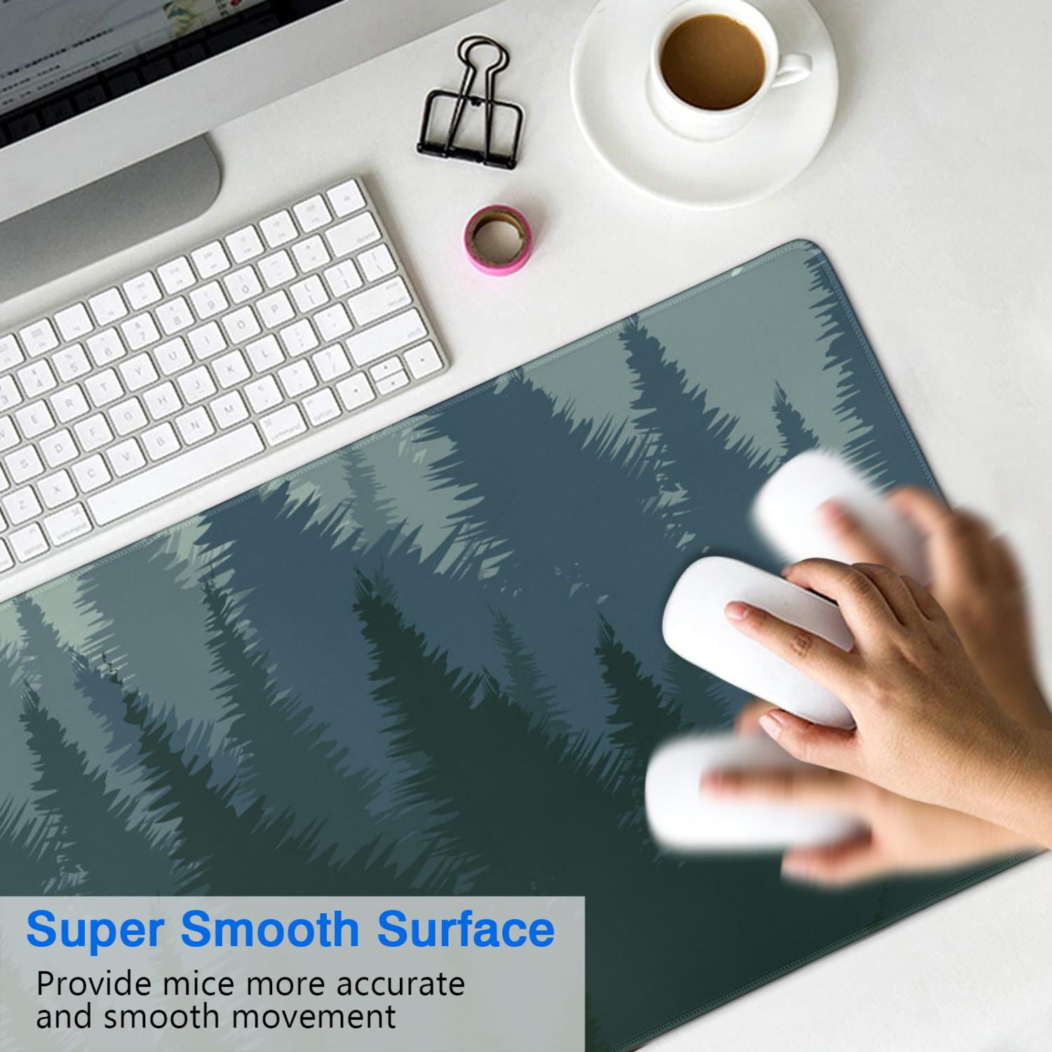 Stay Connected with Nature - Forest Pattern XXL Mouse Mat, Oversized, Non-Slip Desk Pad, Stitched Edges - Excellent for Gaming & Office Use (31.5 x 11.8inches)