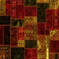 thumbnail image 1 of Ahgly Company Indoor Square Patchwork Yellow Transitional Area Rugs, 3' Square, 1 of 4
