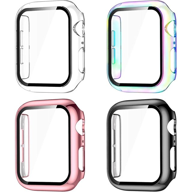 Compatible con Apple Watch Case de 38 mm, protector de pantalla de Apple Watch de 38 mm, cubierta protectora de parachoques de PC dura de cobertura total para Iwatch Se Series 3/2/1 Wom