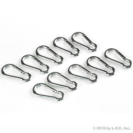 - 10 Steel Spring Snap Quick Link Carabiner Hook Clip 1.6