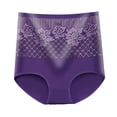 thumbnail image 1 of TANGNADE Culottes Taille Haute pour Femmes Grande Taille Bikini Sans Coutures Absorption Régulière Culottes en Coton Violet, 1 of 9