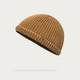 thumbnail image 2 of Mikilon Unisex Round Top Hats Vintage Knitted Warm Hats Solid Color Hip-hop Street Hats Comfortable Outdoor Hats, 2 of 3