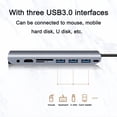 thumbnail image 2 of Hub 9 en 1 tipo C Adaptador de base multipuerto con HDMI 4K, VGA, PD tipo C, compatible con Ethernet para MacBook Adepaton 2033763, 2 of 9