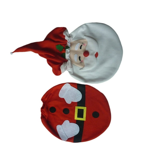 Masteelf  Santa's Toilet Cover Christmas Themed Bathroom Pads