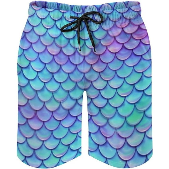 Men's Summer Quick Dry Swim Trunks Mermaid Beach Board Shorts Bathing Suits