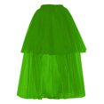 thumbnail image 4 of RUTAYY Women Mesh Layered High Low Hem Skirt Casual Performance A-Line Midi Skirt With Flowy Elegant Outfit Solid Color Casual Travel Skirts, 4 of 4