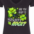 thumbnail image 4 of Inktastic Are You Ready to Shamrock? Fun St. Patrick's Day Women's V-Neck T-Shirt, 4 of 5