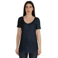 thumbnail image 1 of Inkmeso T-shirt Basique Col en U Été Manches Courtes Coton Uni Femmes, 1 of 7