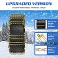thumbnail image 5 of Slsy 10 Pack Snow Chains Adjustable Tire Chains for Tire Width 215-285 mm SUV Truck Pickup, Quick Fit Easy Installation Tire Chains, Thickened Car Anti Skid Tire Chains, 5 of 8