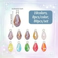 thumbnail image 2 of 80 Pcs Faceted Teardrop Glass Charms 20mm Plated Clear Pendant for DIY Earrings Necklace Making Colorful DIY, 2 of 9