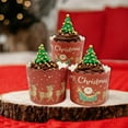 thumbnail image 5 of Ohmyroo 50-Pack Christmas Medium Size Cupcake Baking Cups Paper Liners Oven-Safe Muffin Cups For Home Baking Party Dessert Supplies Holiday Decoration, 5 of 6