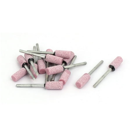 

3mm Dia Shank 8mm Cylinder Head Ceramic Mounted Point Grinding Bit 15pcs