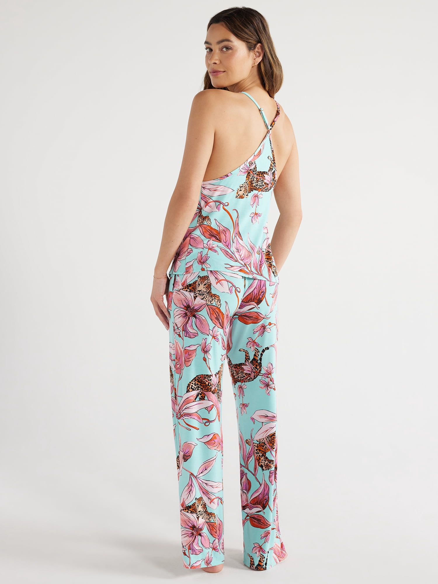 Sofia Intimates Women's and Plus Modal Cami and Pajama Pants Set, 2-Piece, Sizes XS-3X