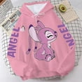 thumbnail image 4 of Sweat à Capuche Mode Stitch AngelMonster Lettre Dessins Animés Pull-Over pour Femmes avec Poche, 4 of 5