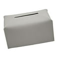 thumbnail image 4 of GUOOL PU Leather Tissue Box Napkins Dispenser for Table Vanity Countertop House Gray, 4 of 9