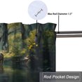 thumbnail image 5 of Forest Deer Rod Pocket Thermal Insulated Curtain Valance Wild Animals Spring Rainforest Landscapes Privacy Window Valances for Living Room Kitchen 54 by 18 in, 1 Panel, 5 of 6
