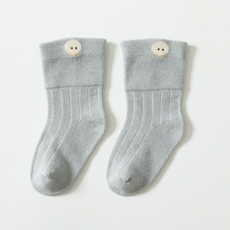 

Quealent Baby Cartoon Socks Toddler Socks With Pinch Ankle Baby Little Girl Boy Socks Kids Tall Socks Blue 0-6 Months