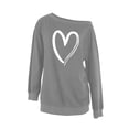 thumbnail image 3 of yillto Women's off Shoulder Tops Long Sleeve Casual Shirts Loose Lightweight Sweatshirt Fashion Ruched Tunics, 3 of 6