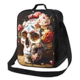 thumbnail image 1 of Fotbe Rose Floral Skull Lonchera Bolsa de Almuerzo para Hombres y Mujeres, Lonchera de Gran Capacidad, Bolsa de Almuerzo Reutilizable, Bolsa Térmica Aislante, 1 of 7