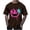 Brown, variant on Yuanlook Men's Graffiti Splatter Demon Smile Print Pullover Tee, Wrinkle Resistant Smooth Lightweight Short Sleeve Punk Street Blouse S-5XL